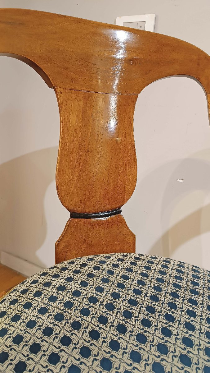 First Half Of The 19th Century Charles X Small Armchairs In Walnut -photo-7