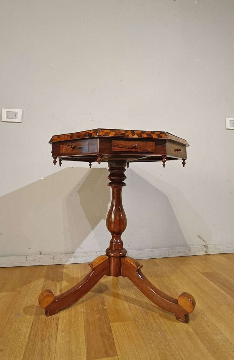 First 19th Century Charles X Coffee Table With Inlaid Top -photo-2