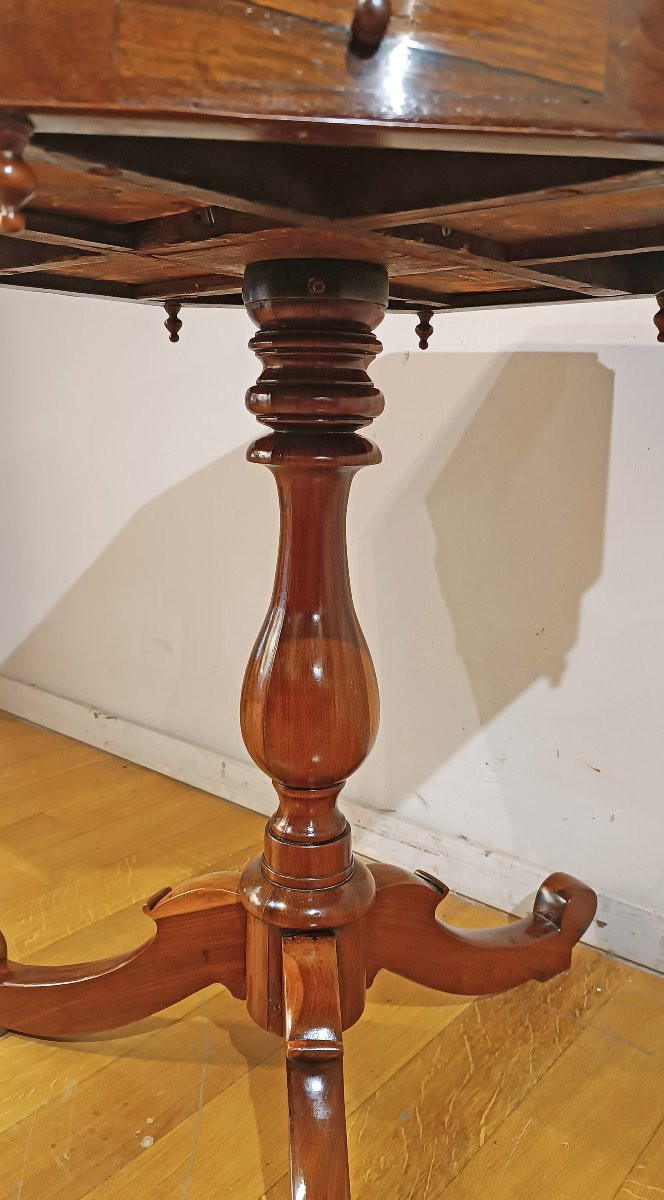 First 19th Century Charles X Coffee Table With Inlaid Top -photo-4