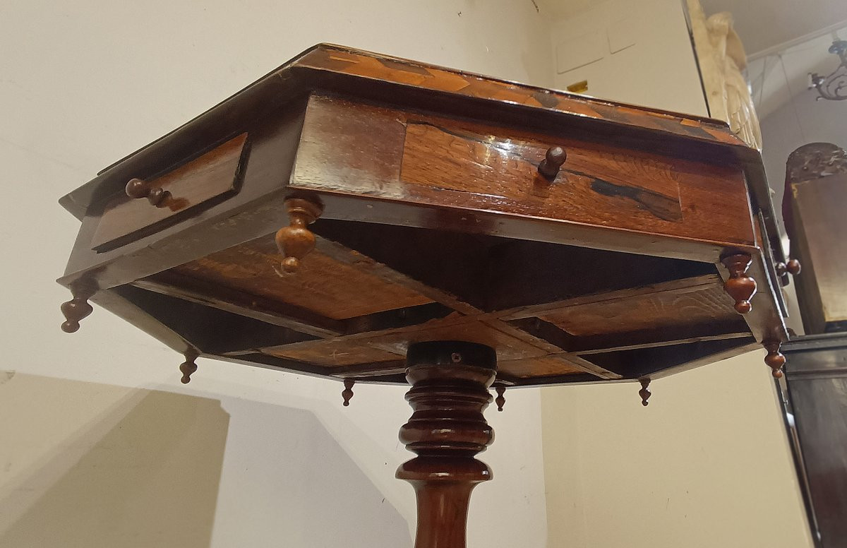 First 19th Century Charles X Coffee Table With Inlaid Top -photo-8