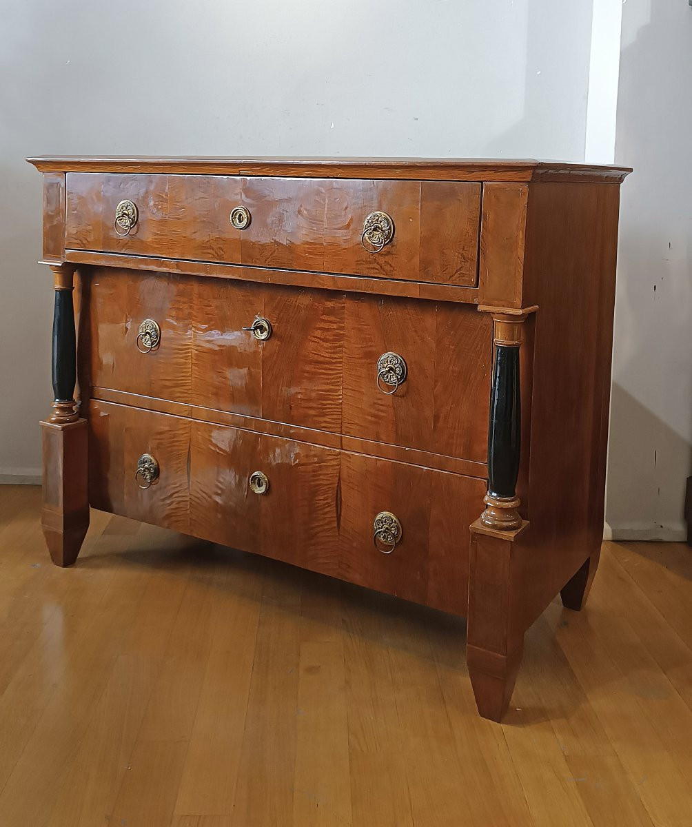 COMMODE EMPIRE AVEC BUREAU À ABATTANTS FIN 18ème-DÉBUT 19ème SIÈCLE-photo-2