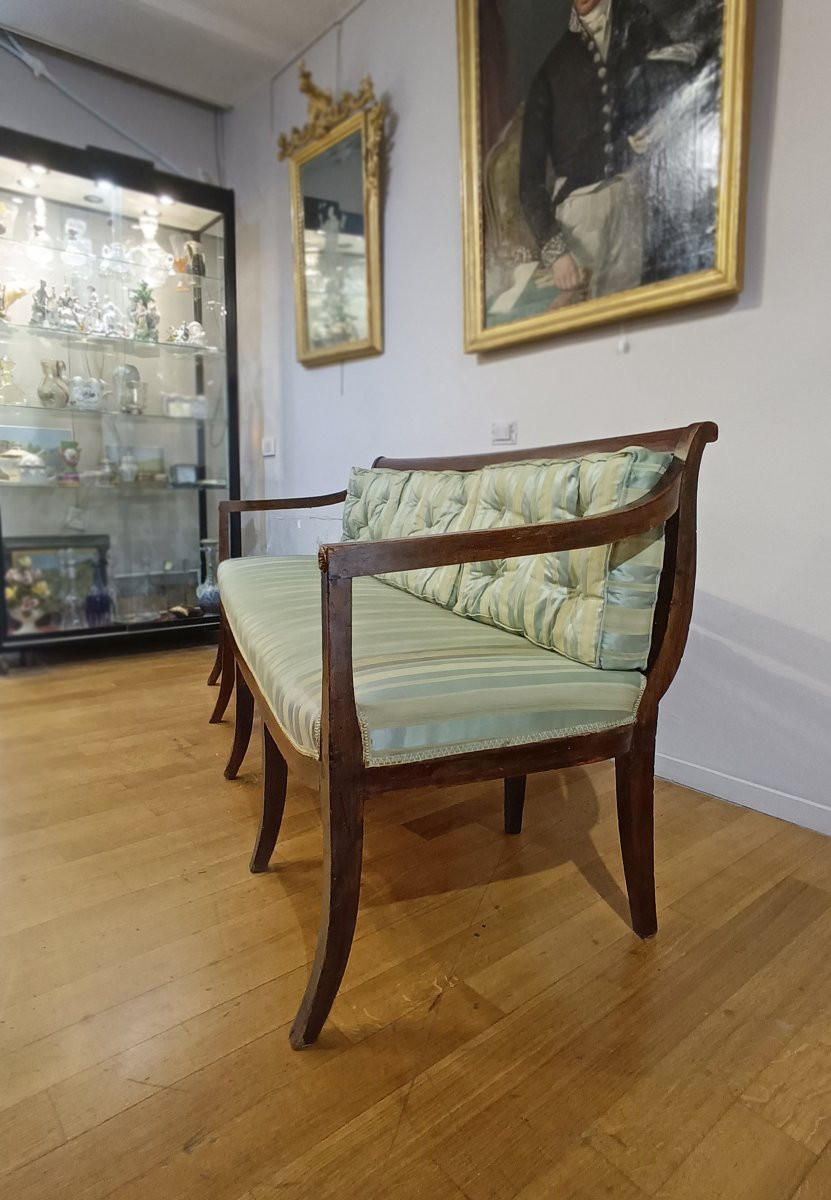 CANAPÉ NÉOCLASSIQUE EN NOYER FIN DU 18ème SIÈCLE-photo-3