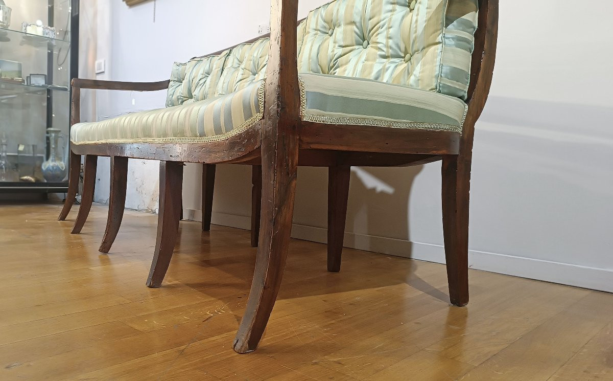 CANAPÉ NÉOCLASSIQUE EN NOYER FIN DU 18ème SIÈCLE-photo-4