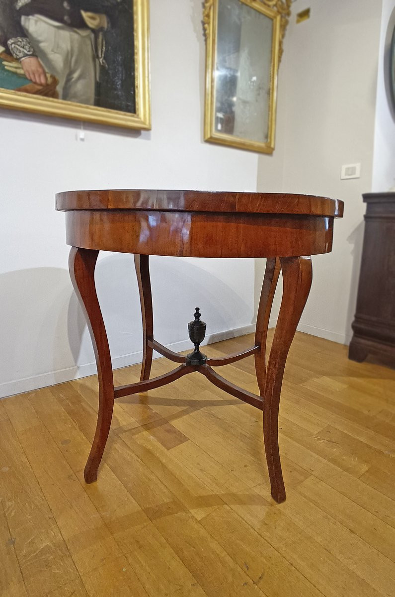 Late 18th Century Directoire Coffee Table With Walnut Veneer-photo-3