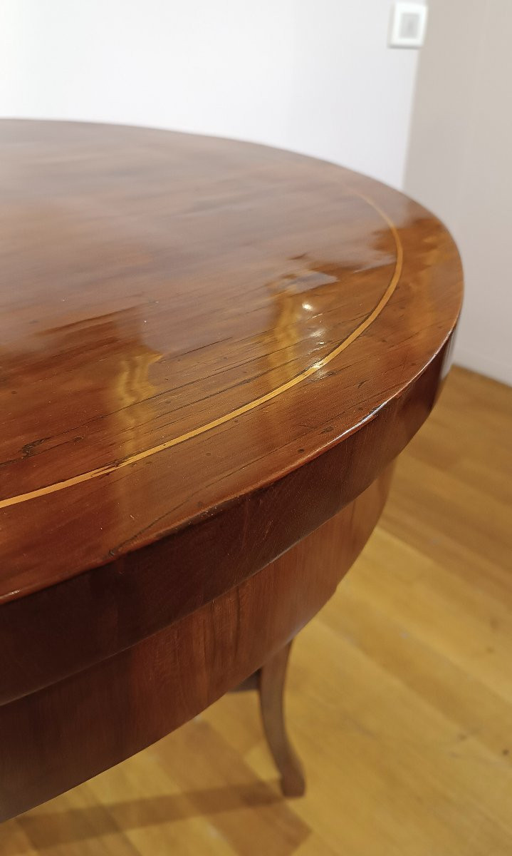 Late 18th Century Directoire Coffee Table With Walnut Veneer-photo-3