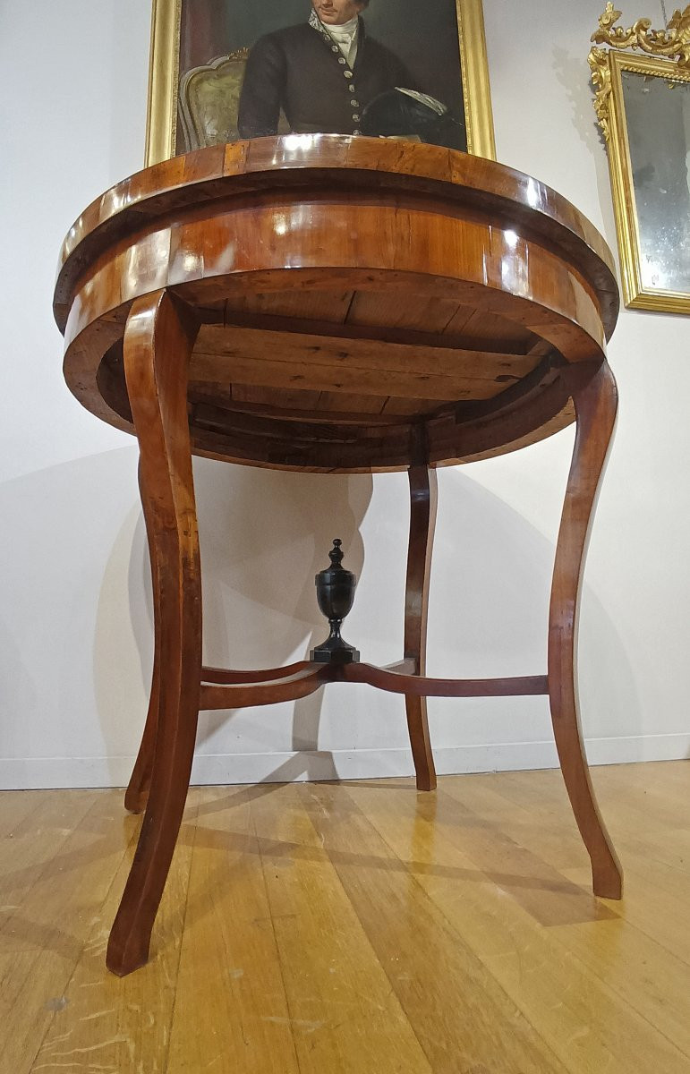 Late 18th Century Directoire Coffee Table With Walnut Veneer-photo-5