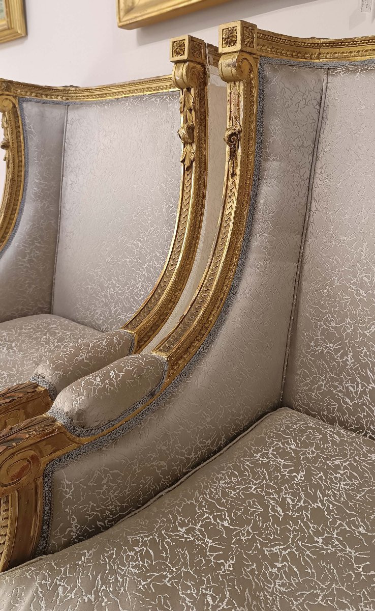 PAIRE DE FAUTEUILS BERGÈRE 19ème SIÈCLE-photo-4