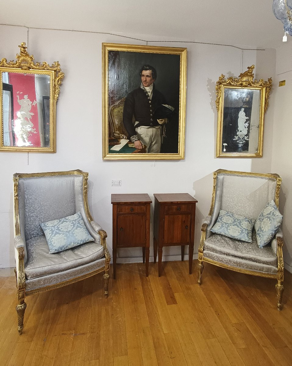 PAIRE DE FAUTEUILS BERGÈRE 19ème SIÈCLE-photo-6