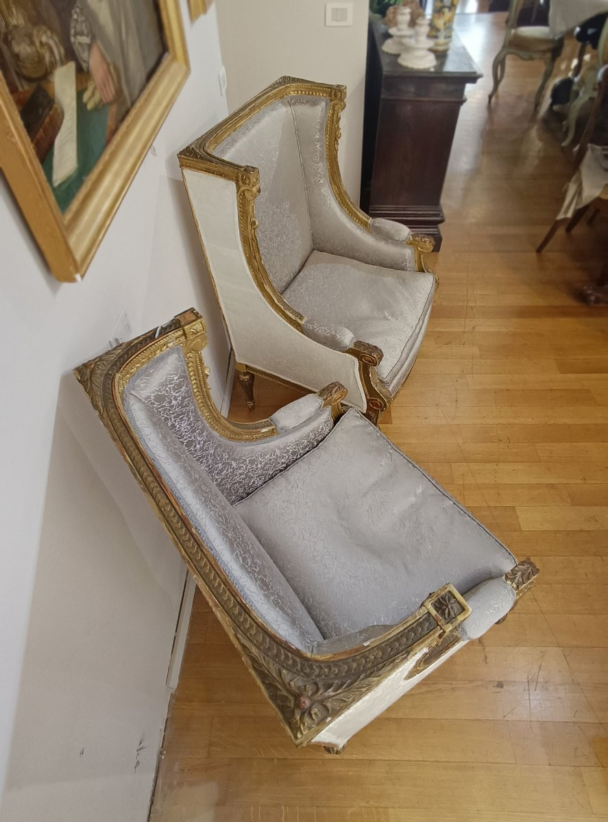 PAIRE DE FAUTEUILS BERGÈRE 19ème SIÈCLE-photo-7