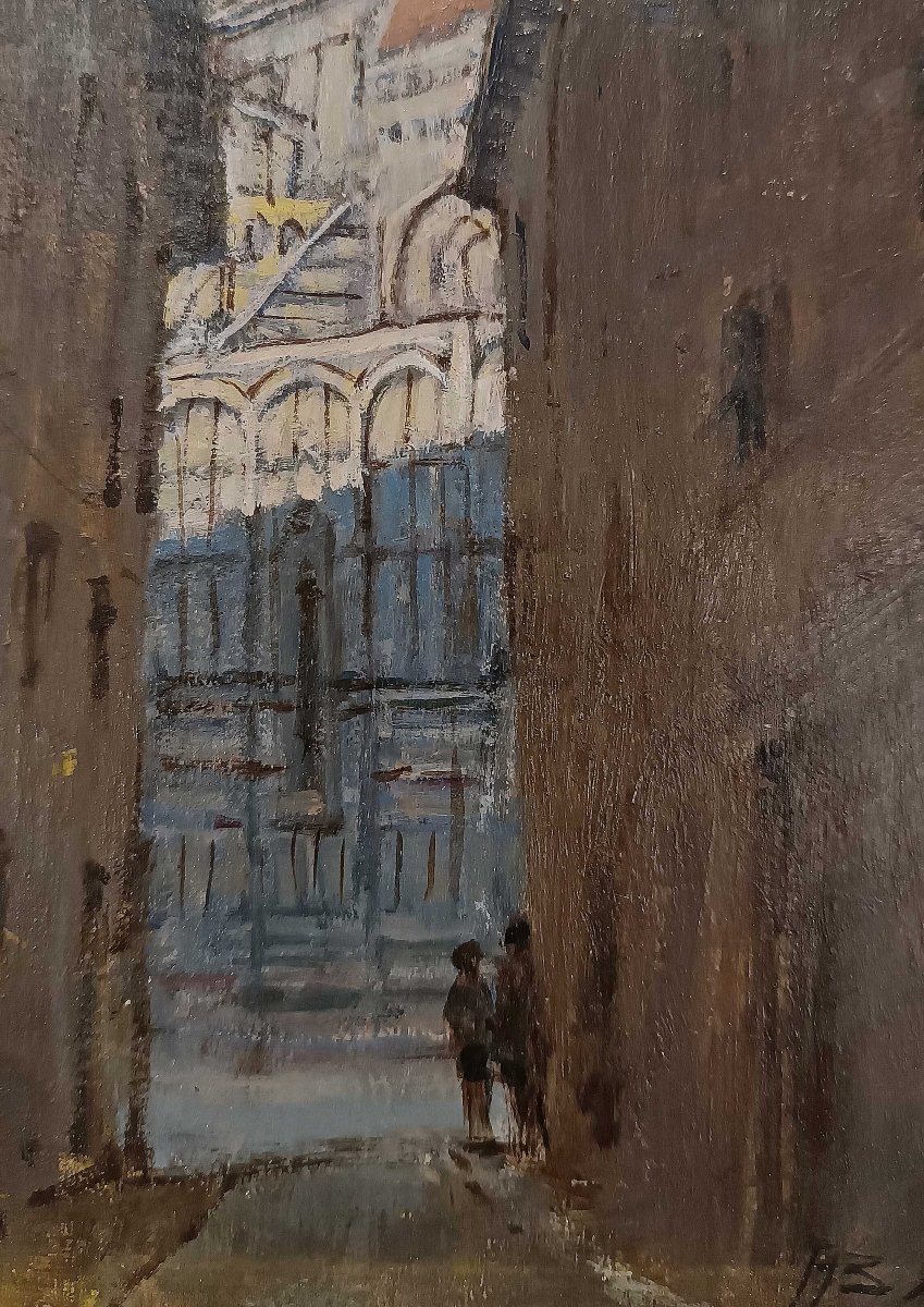 TABLEAU AVEC VUE FLORENTINE DÉBUT DU 20ème SIÈCLE-photo-3