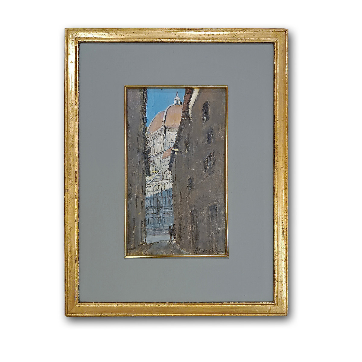 TABLEAU AVEC VUE FLORENTINE DÉBUT DU 20ème SIÈCLE