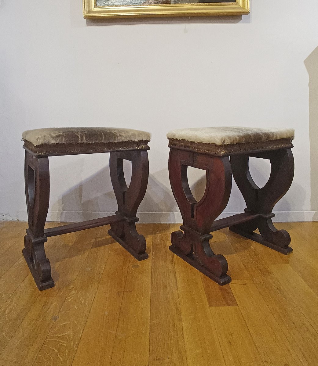 Pair Of 17th Century Faldstools Stools-photo-1