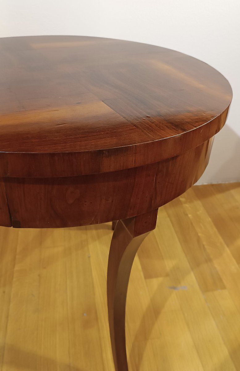 TABLE BASSE RONDE DIRECTOIRE EN NOYER FIN DU 18ème SIÈCLE-photo-4