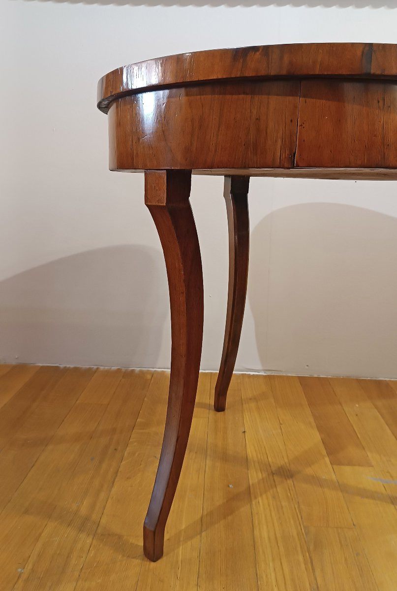 TABLE BASSE RONDE DIRECTOIRE EN NOYER FIN DU 18ème SIÈCLE-photo-1