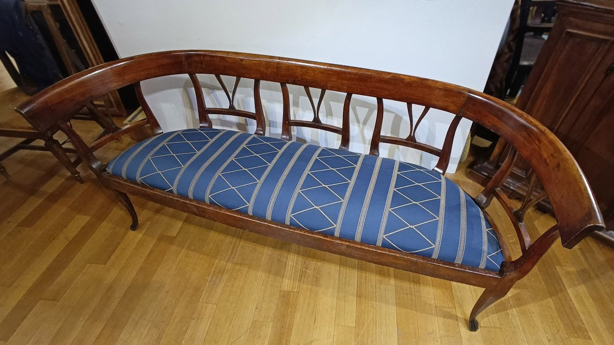 Late 18th Century Directory Walnut Sofa -photo-1