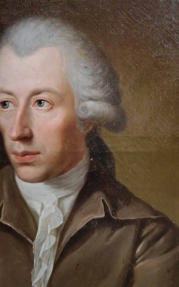 PORTRAIT DE JOHANN CASPAR SCHWEIRER SECONDE MOITIÉ DU 18ème SIÈCLE-photo-2