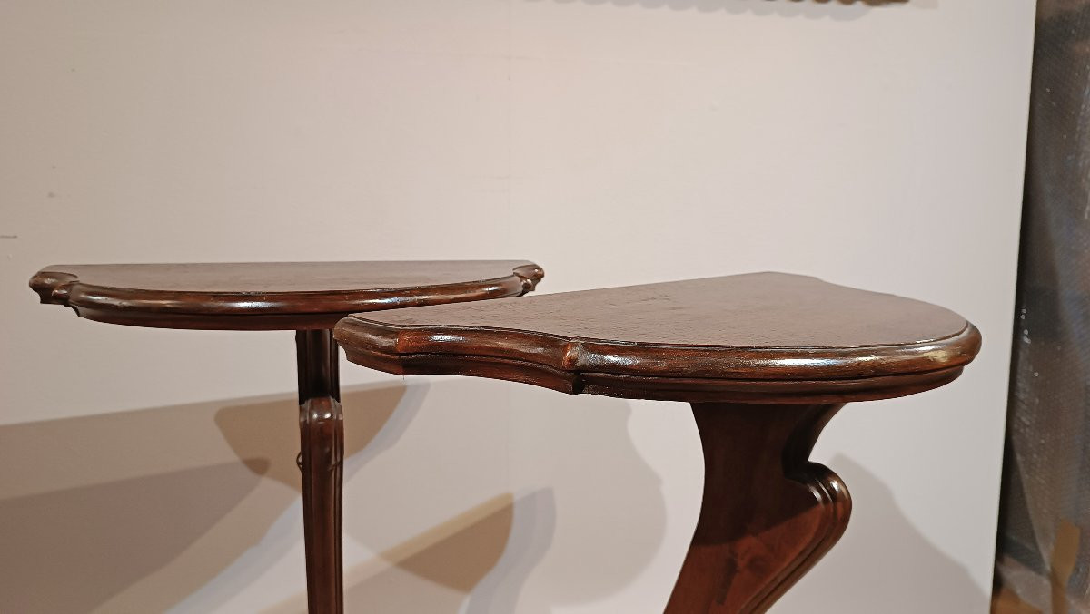 Pair Of 19th Century Gueridon Console Tables-photo-1