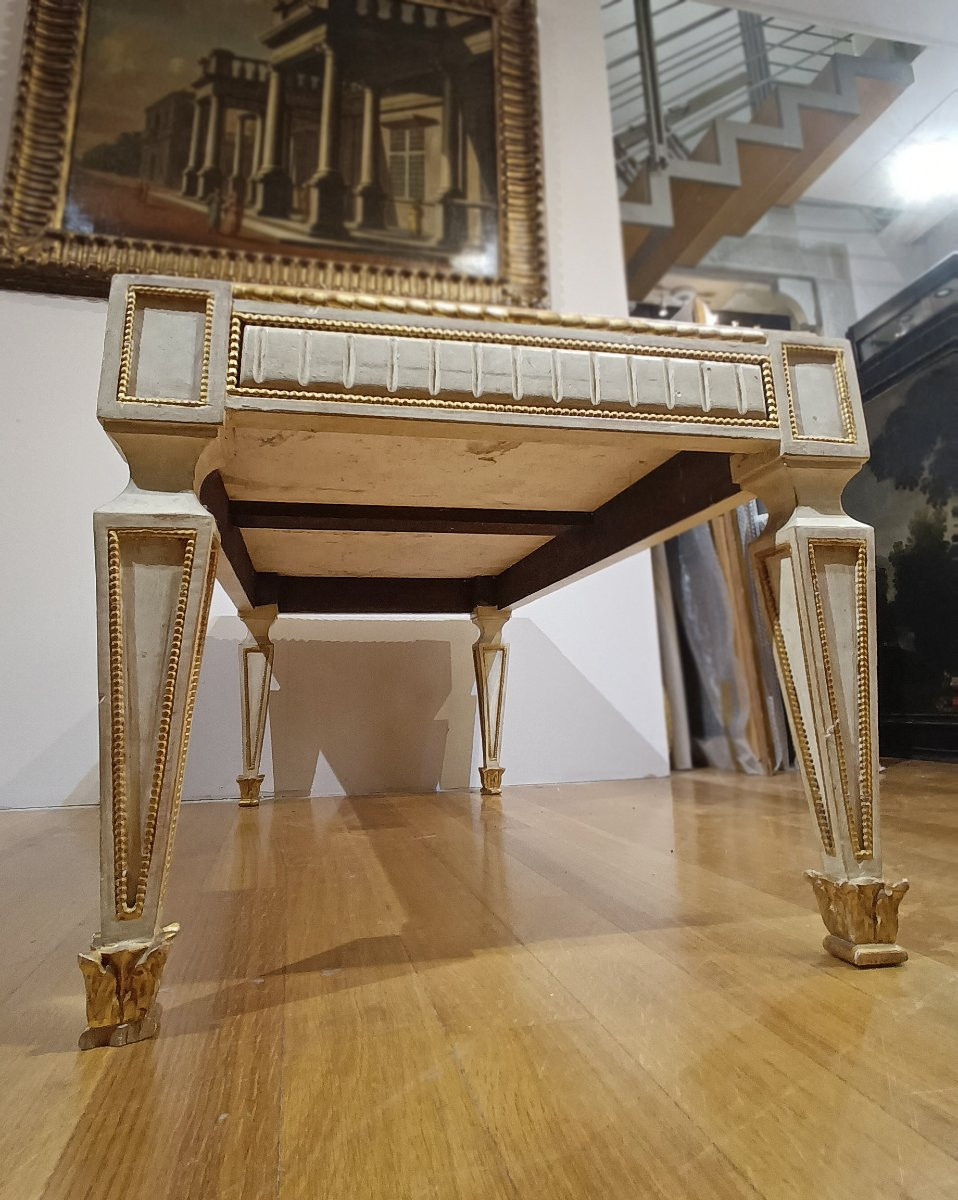 Second Half Of The 19th Century Wood And Alabaster Coffee Table -photo-4