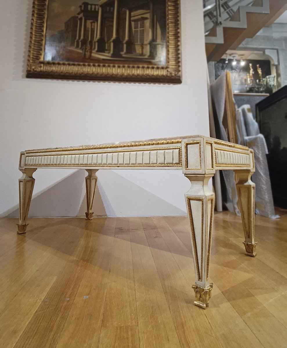 Second Half Of The 19th Century Wood And Alabaster Coffee Table -photo-5