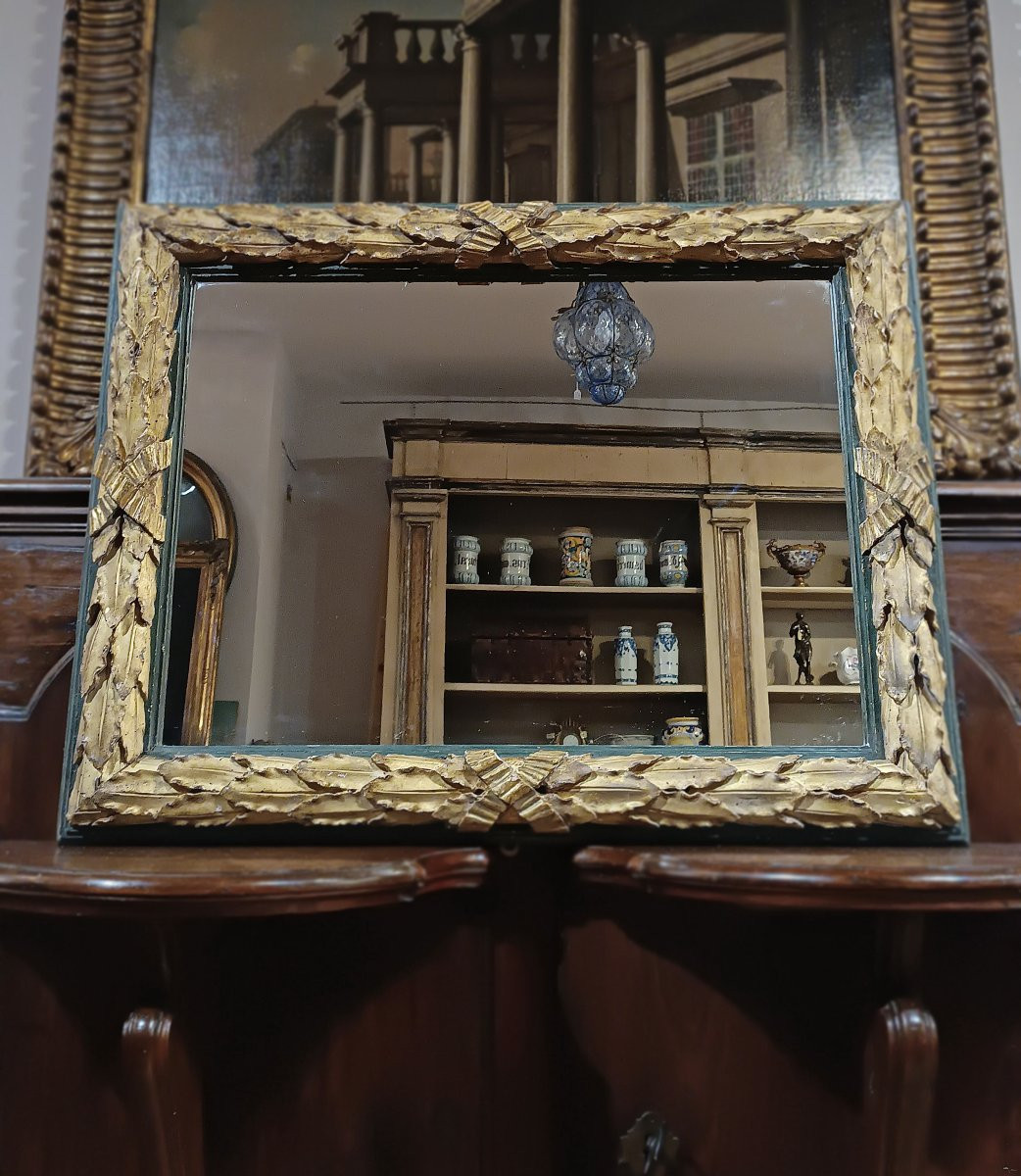 MIROIR RECTANGULAIRE NÉOCLASSIQUE SECONDE MOITIÉ DU 18ème SIÈCLE-photo-2