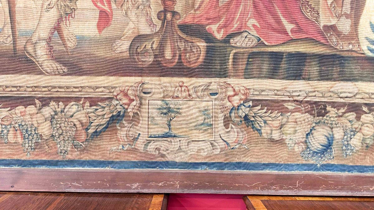 Second Half Of The 19th Century Large Painting With Anthony And Cleopatra-photo-4