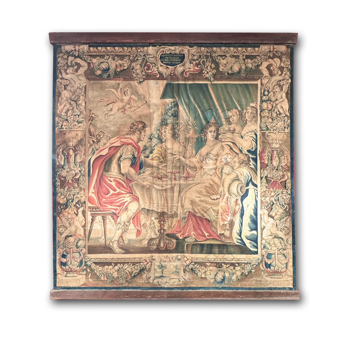 Second Half Of The 19th Century Large Painting With Anthony And Cleopatra