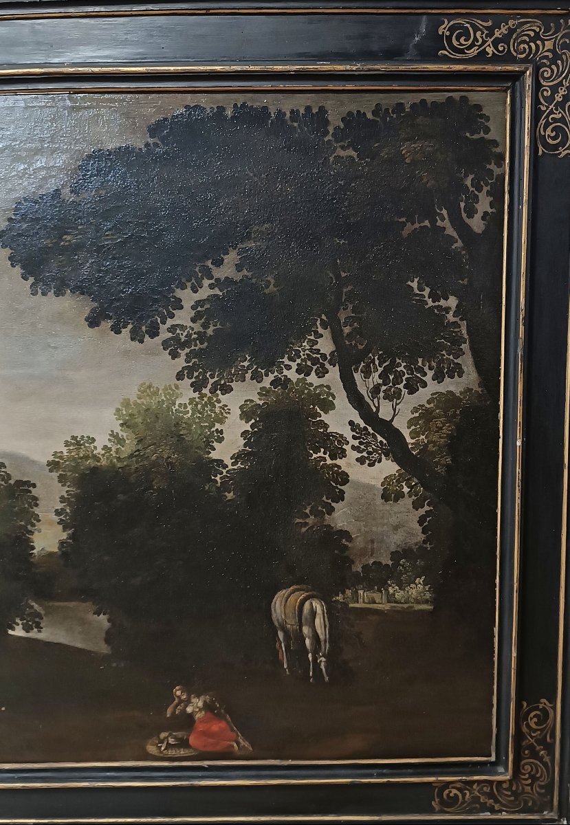 PEINTURE DE PAYSAGE ET FIGURES DE LA FIN DU 17ème SIÈCLE-photo-2