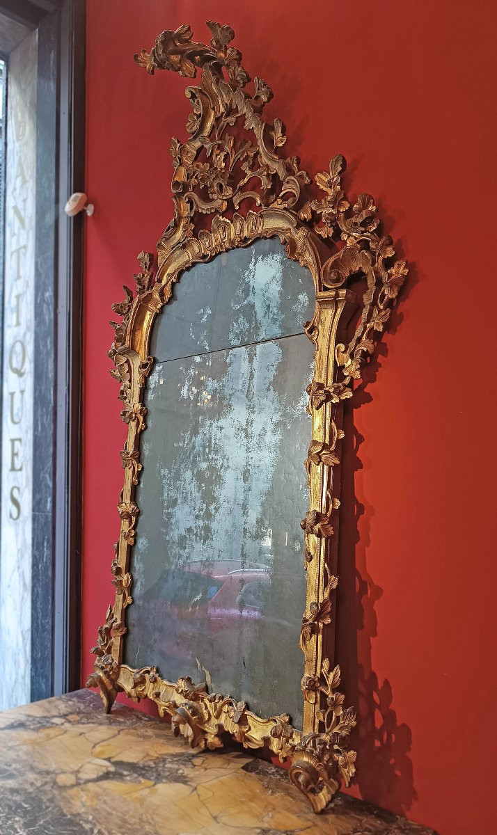 Mid-18th Century Louis XV Gilt Mirror-photo-3