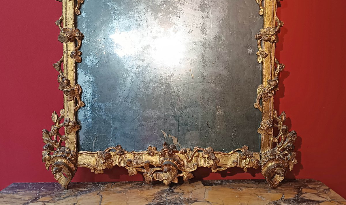 Mid-18th Century Louis XV Gilt Mirror-photo-1