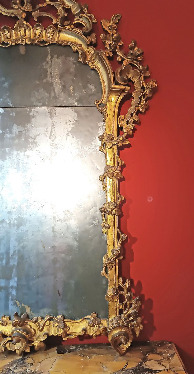 Mid-18th Century Louis XV Gilt Mirror-photo-2