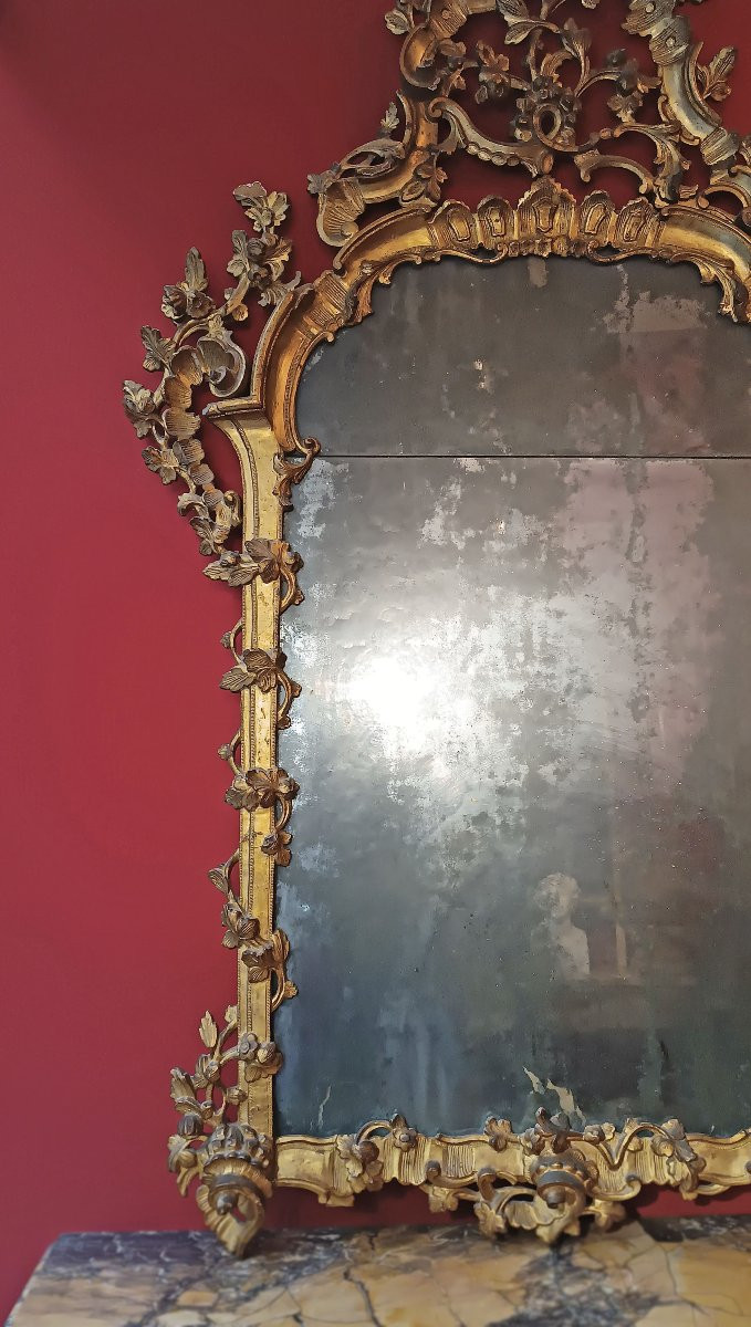 Mid-18th Century Louis XV Gilt Mirror-photo-3