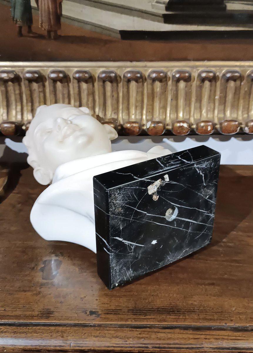 Sculpture d'Un Enfant Souriant Fin Du 19ème Siècle-photo-5