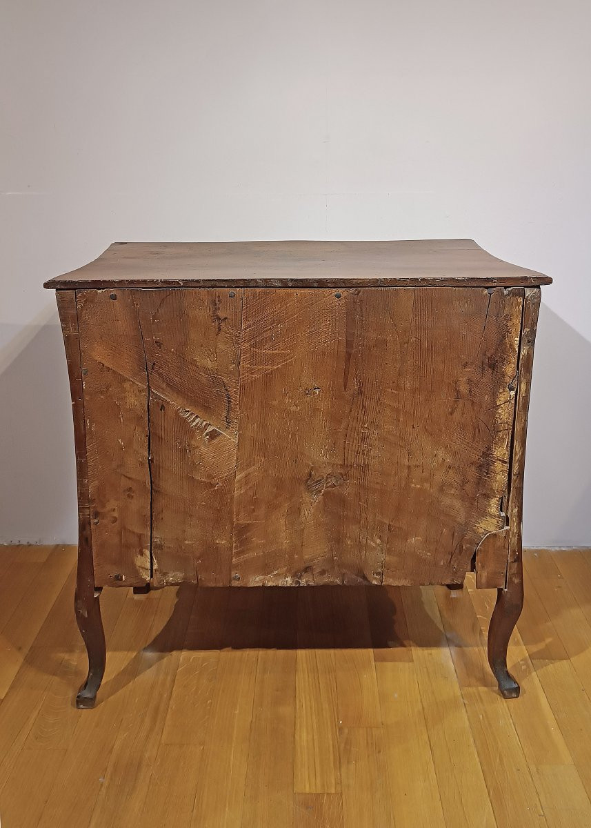 COMMODE EN NOYER LOUIS XV MILIEU DU 18ème SIÈCLE-photo-4