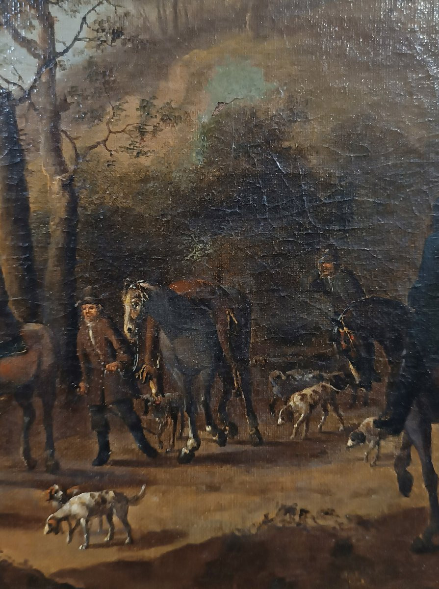 TABLEAU DE CHASSE MILIEU DU 18ème SIÈCLE-photo-3