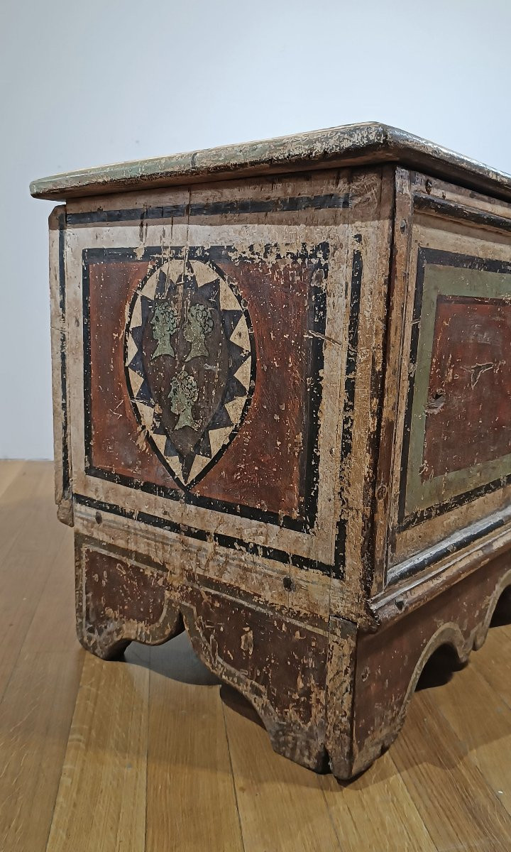 COFFRE PEINT SECONDE MOITIÉ DU 17ème SIÈCLE-photo-4
