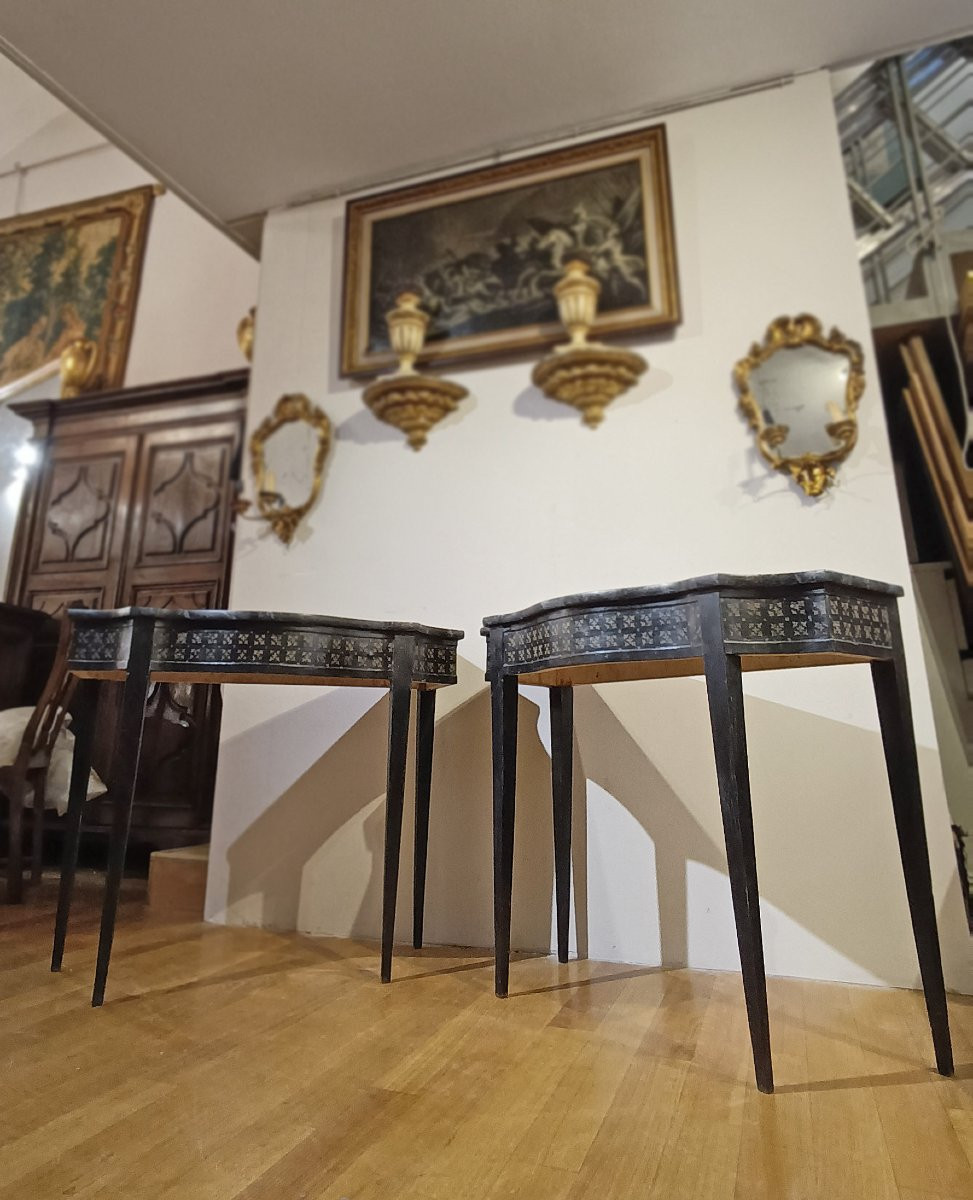 PAIRE DE CONSOLLES NÉOCLASSIQUES FIN DU 19ème SIÈCLE-photo-5