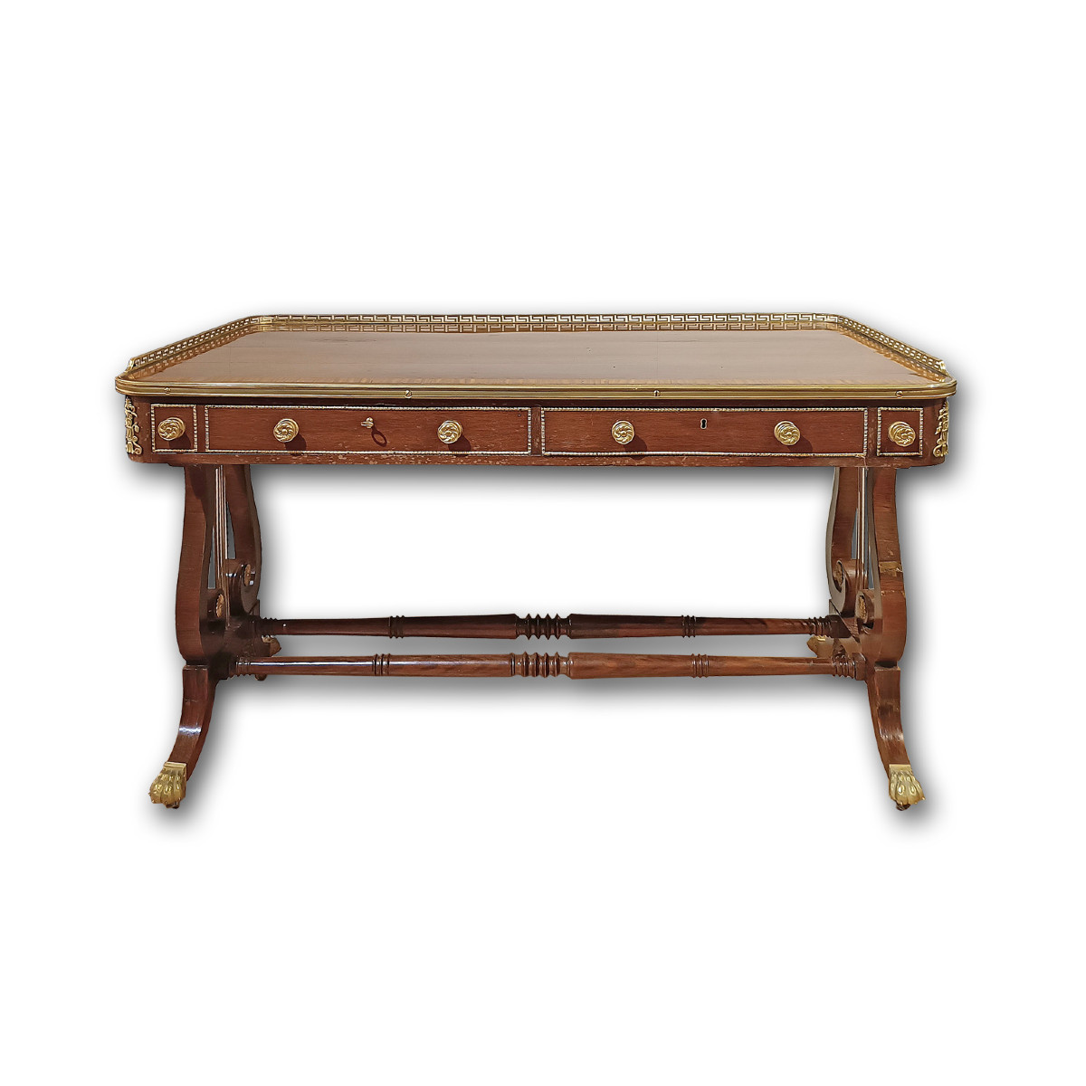 BUREAU PLAQUÉ NAPOLÉON III MILIEU DU 19ème SIÈCLE