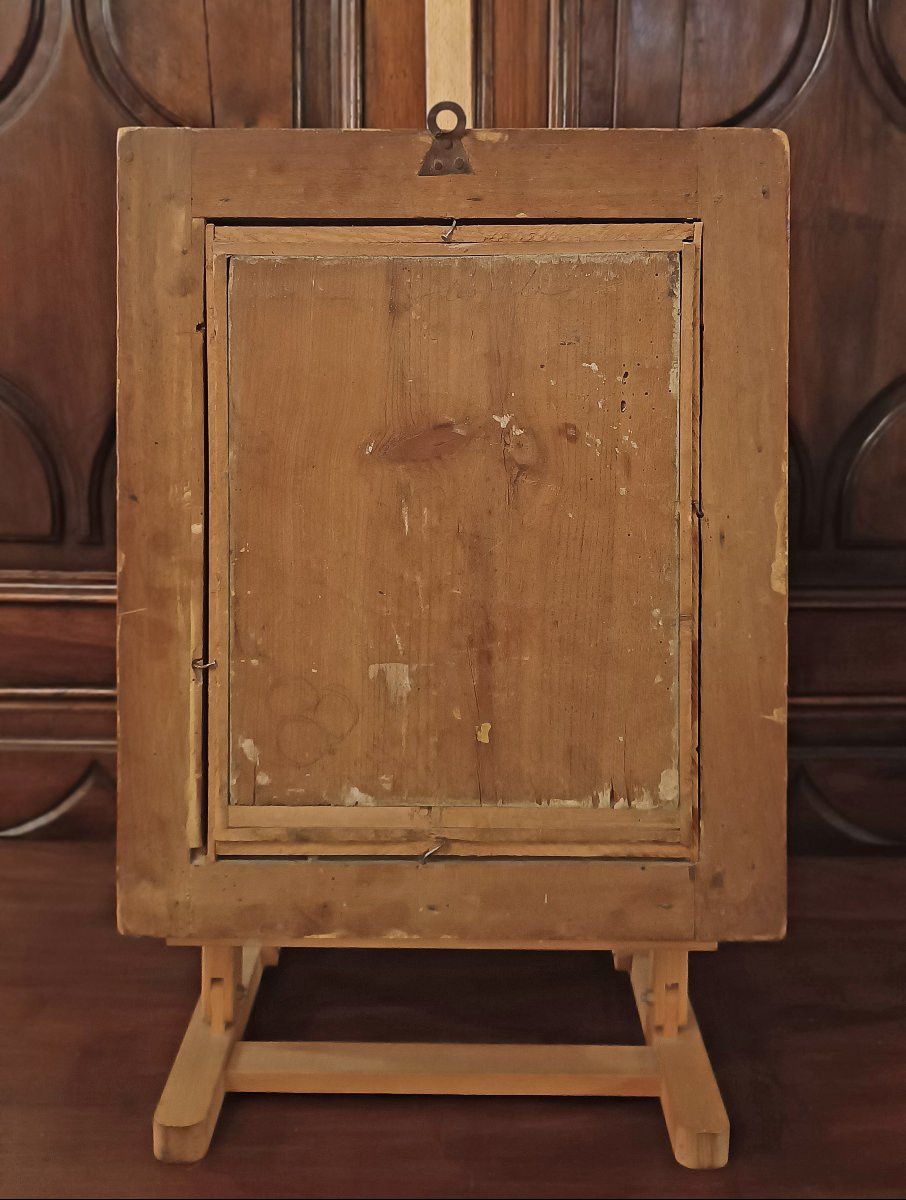 TABLEAU DE LA VIERGE ET L'ENFANT FIN DU 18ème SIÈCLE-photo-6