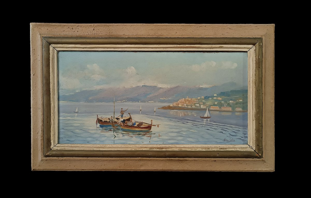 TABLEAU DE MARINE ET DE BATEAUX PREMIÈRE MOITIÉ DU 20ème SIÈCLE-photo-2