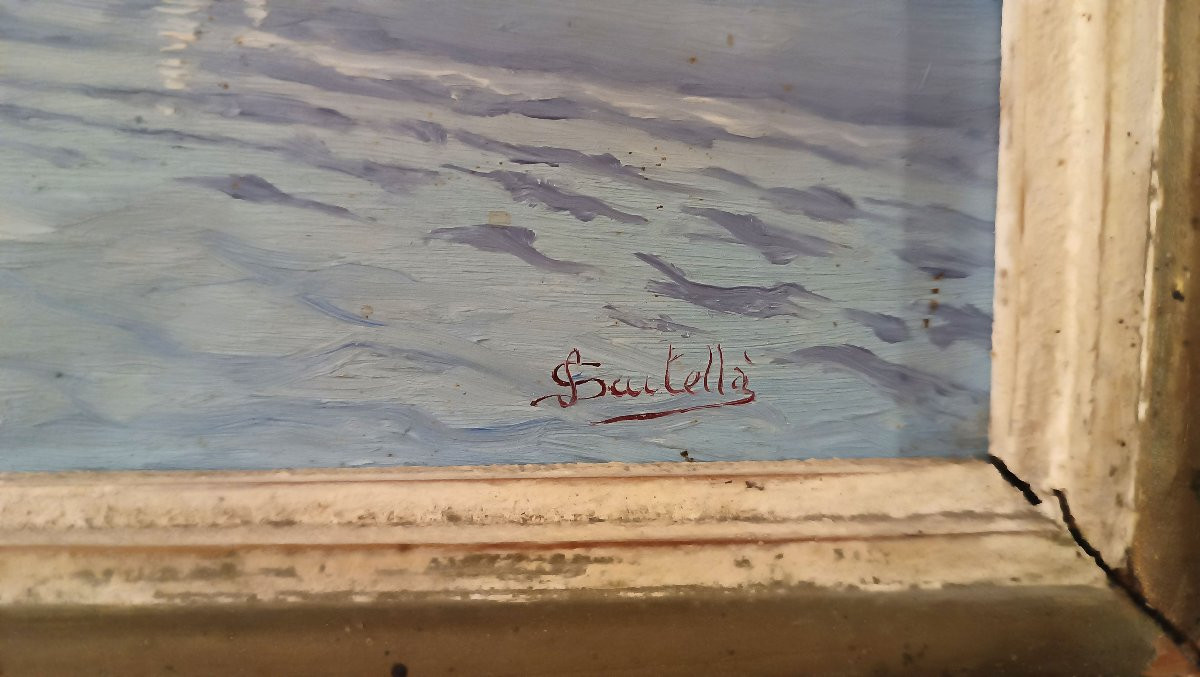 TABLEAU DE MARINE ET DE BATEAUX PREMIÈRE MOITIÉ DU 20ème SIÈCLE-photo-3