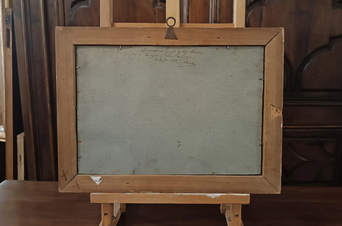 Late 18th Century Painting With Sea And Storm -photo-6