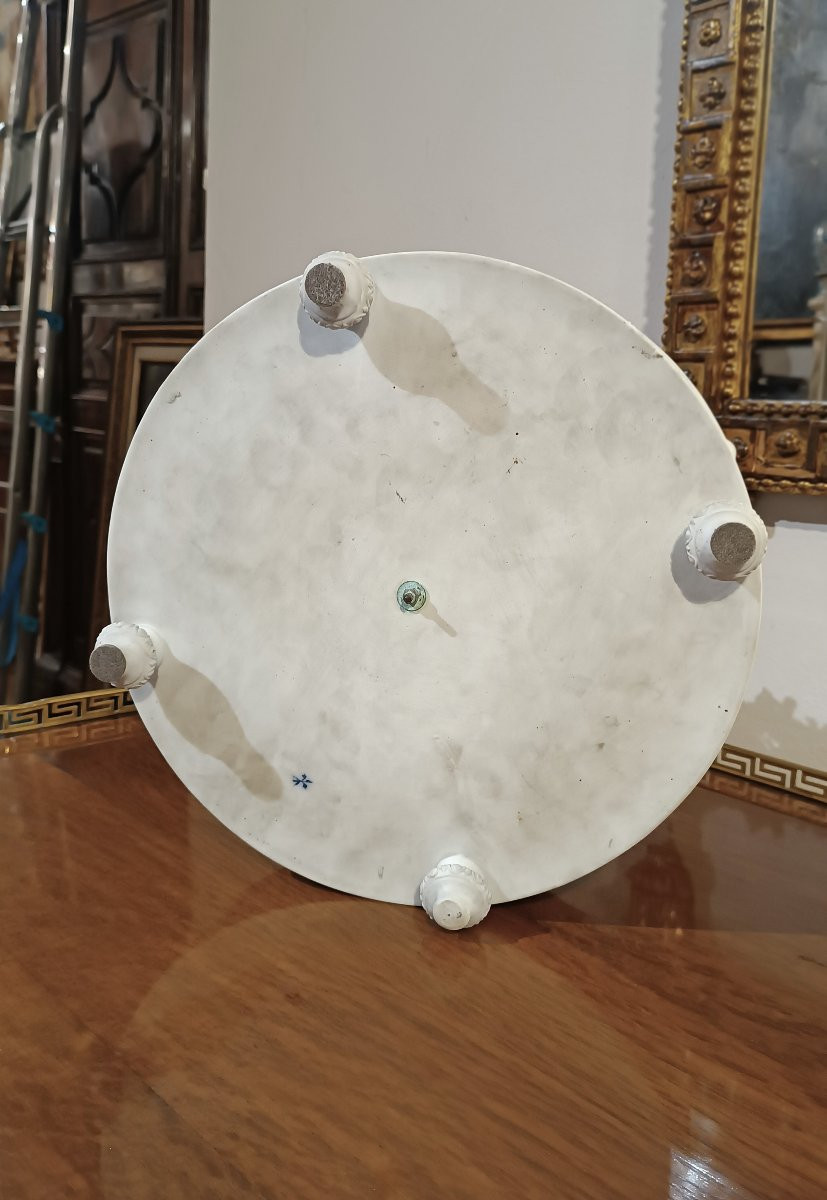 First Half Of The 19th Century Porcelain Biscuit Centerpiece-photo-6