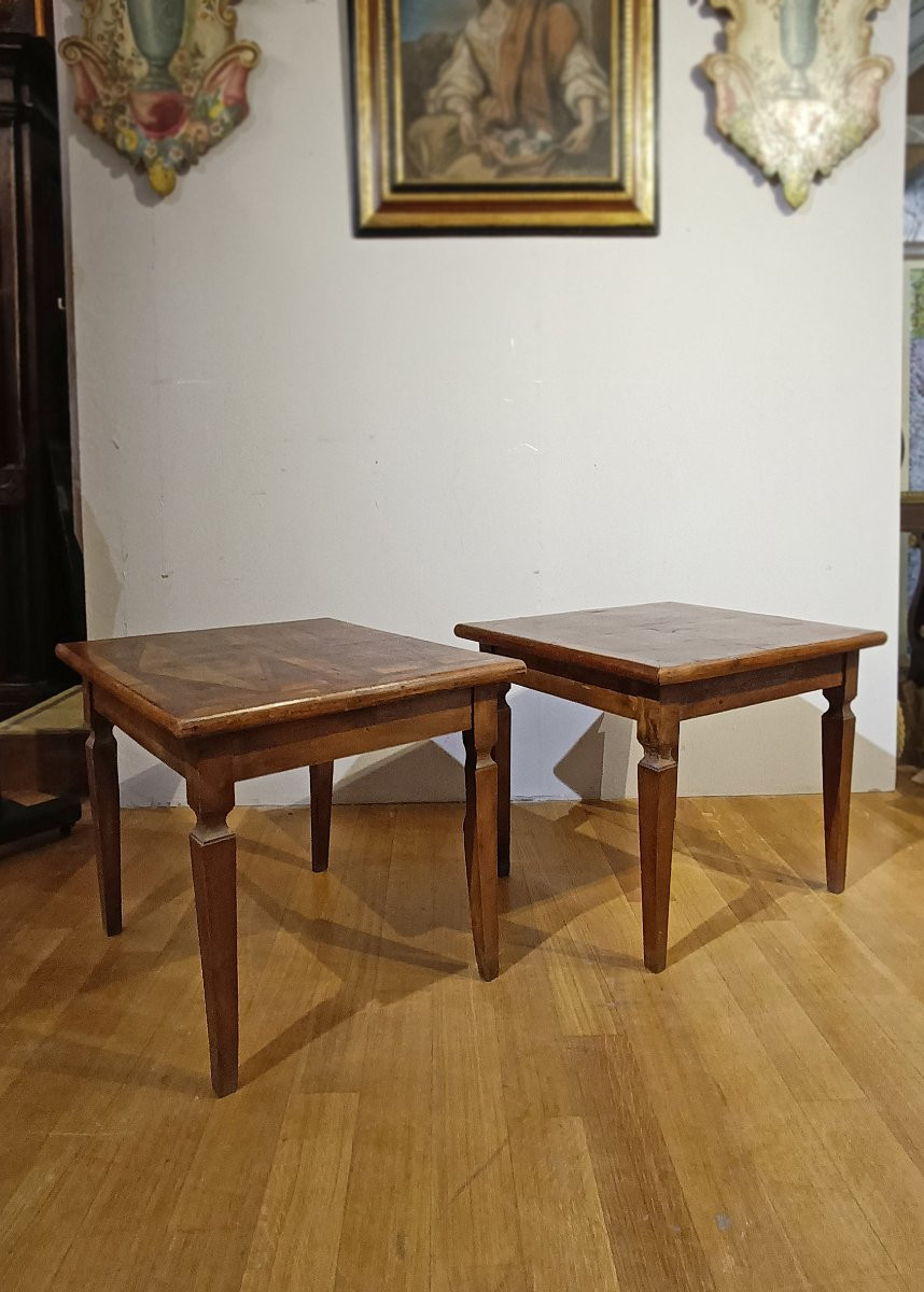 Late 18th Century Pair Of Neoclassical Coffee Tables-photo-3
