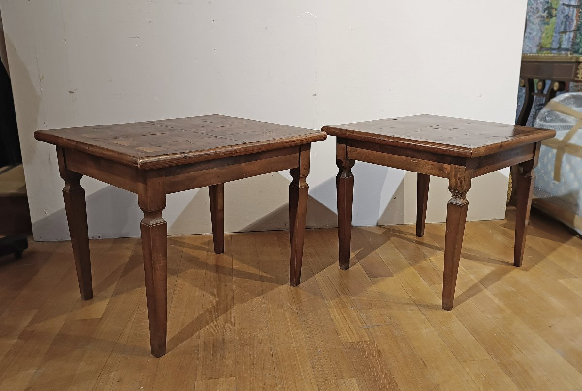 Late 18th Century Pair Of Neoclassical Coffee Tables-photo-4
