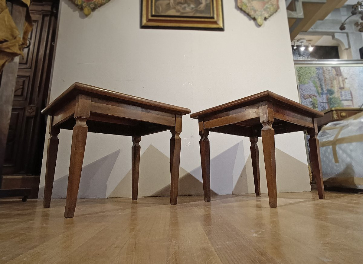 Late 18th Century Pair Of Neoclassical Coffee Tables-photo-5