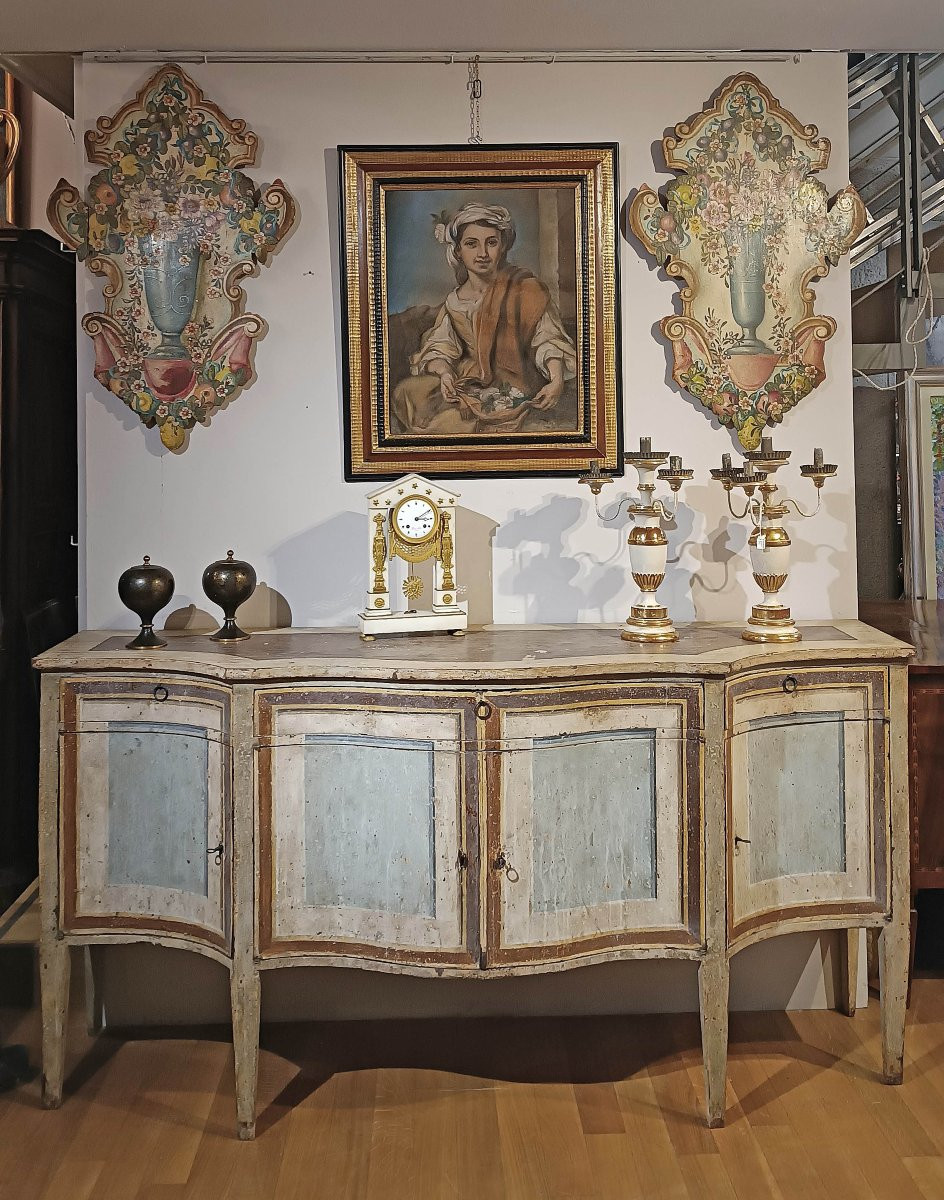 BUFFET LAQUÉ DE STYLE NÉOCLASSIQUE MILIEU DU 19ème SIÈCLE-photo-6