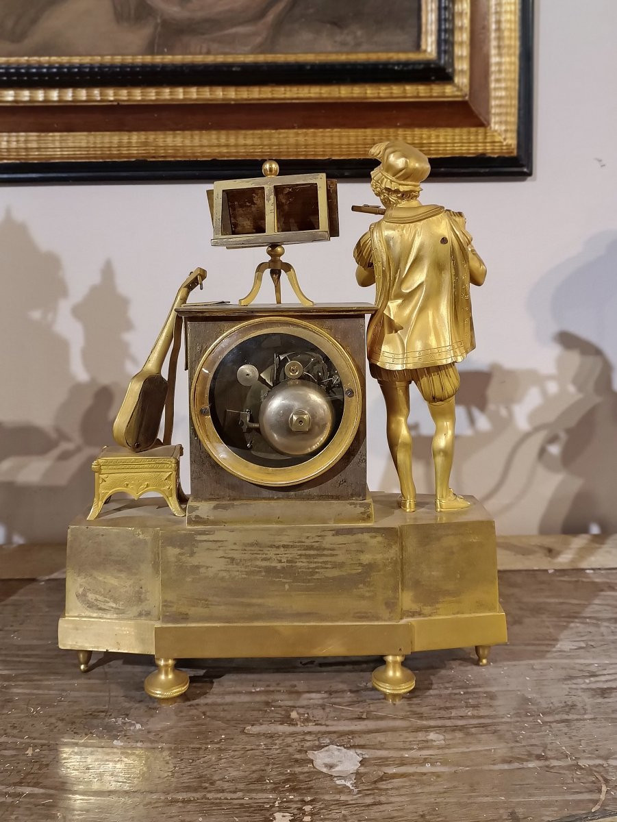 Late 18th Century Gilded Neoclassical Clock-photo-4