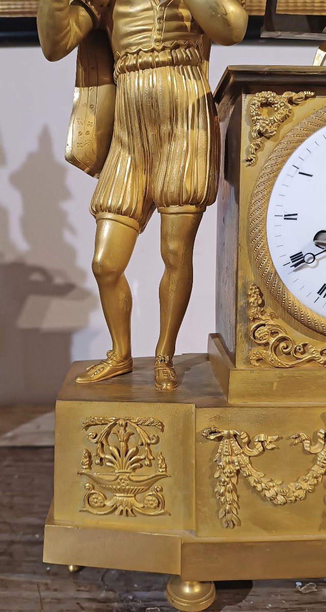 Late 18th Century Gilded Neoclassical Clock-photo-8