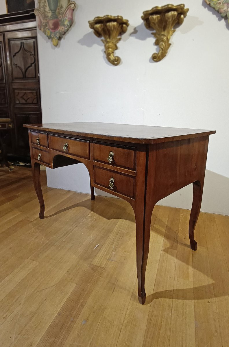 BUREAU LOUIS XV PLAQUÉ MILIEU DU 18ème SIÈCLE-photo-2