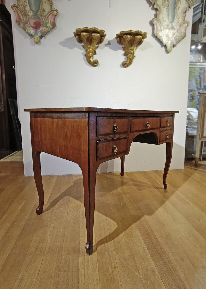 BUREAU LOUIS XV PLAQUÉ MILIEU DU 18ème SIÈCLE-photo-3